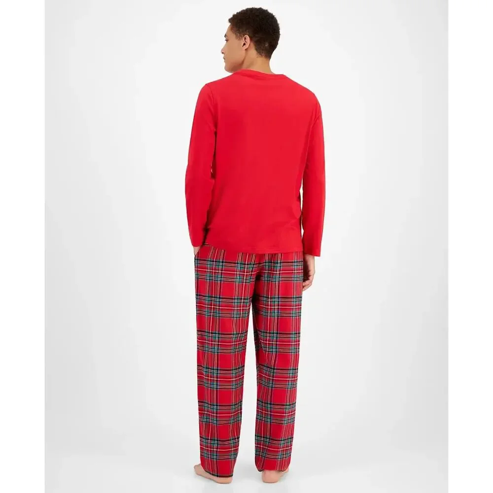 Holiday Lane Sleepwear Men's Brinkley Plaid Pajama Set Red Size 2X 1995